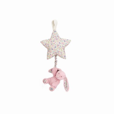 Jellycat Blossom Tulip Bunny Star Musical Pull Australia | 508634ONU